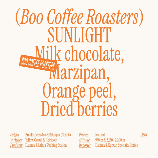 Boo Coffee Roasters - Sunlight Blend - Natural | Brazil & Ethiopia