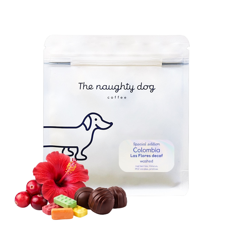 The Naughty Dog - Las Flores Pink Bourbon Anaerobic Washed Decaf | Colombia