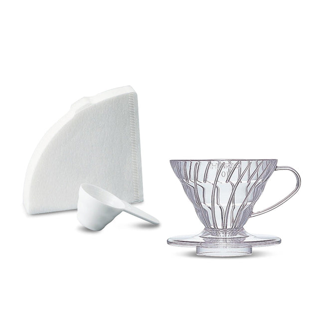 Hario V60 Coffee Dripper Set - Transparent