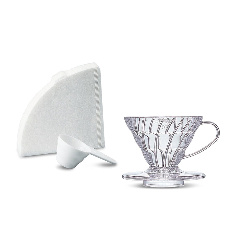 Hario V60 Coffee Dripper Set - Transparent