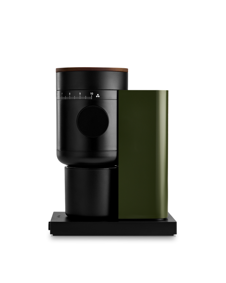 Fellow Opus 2 Conical Burr Grinder – Woodland Green + Walnut
