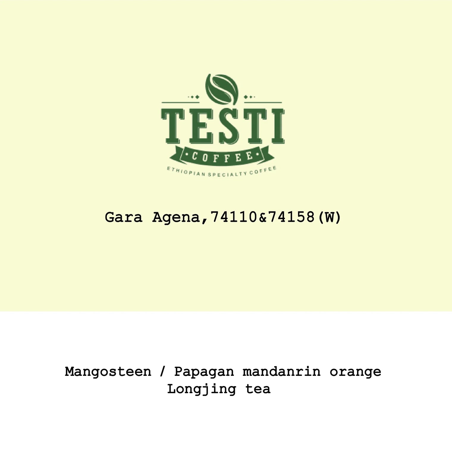 Goût & Co - Ethiopia Bura Sidama Gara Agena, Washed 74110 & 74158