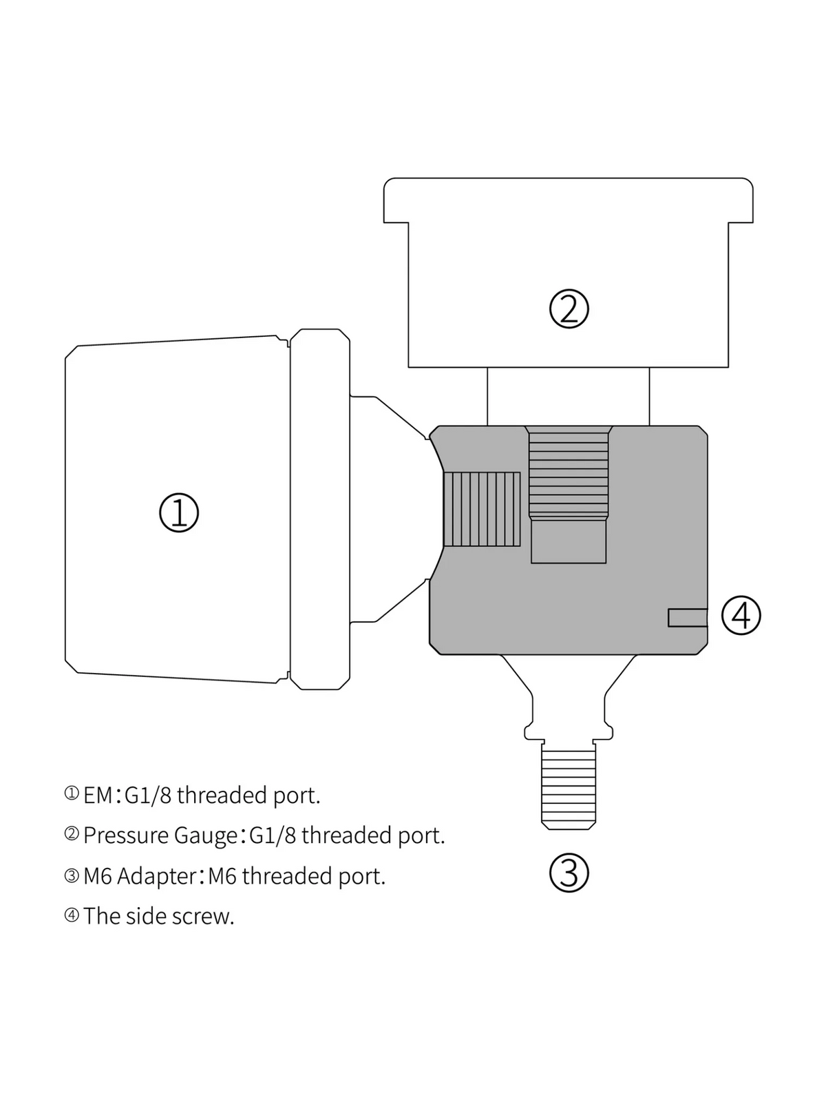 BooKoo EM - M6 Tee and Gauge for E61 Machines - Sigma Coffee UK