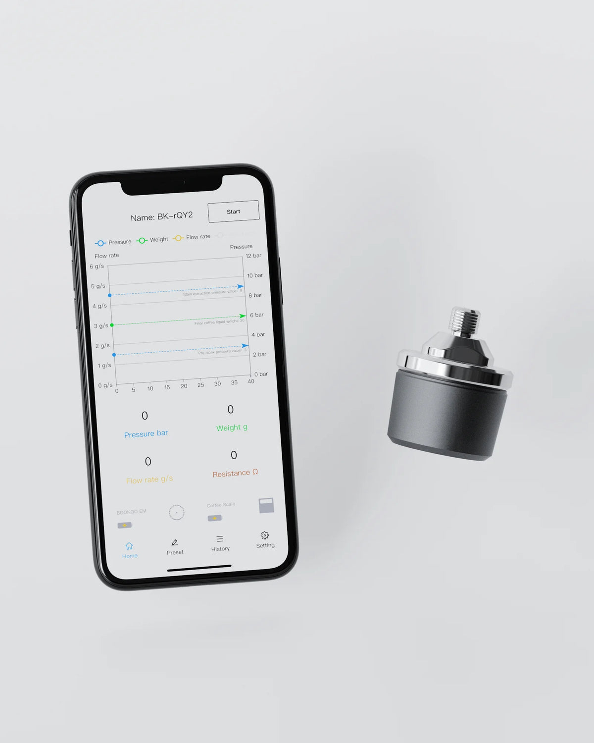 BooKoo Espresso Monitor - Bluetooth Pressure Transducer for E61 Flair58 - Sigma Coffee UK