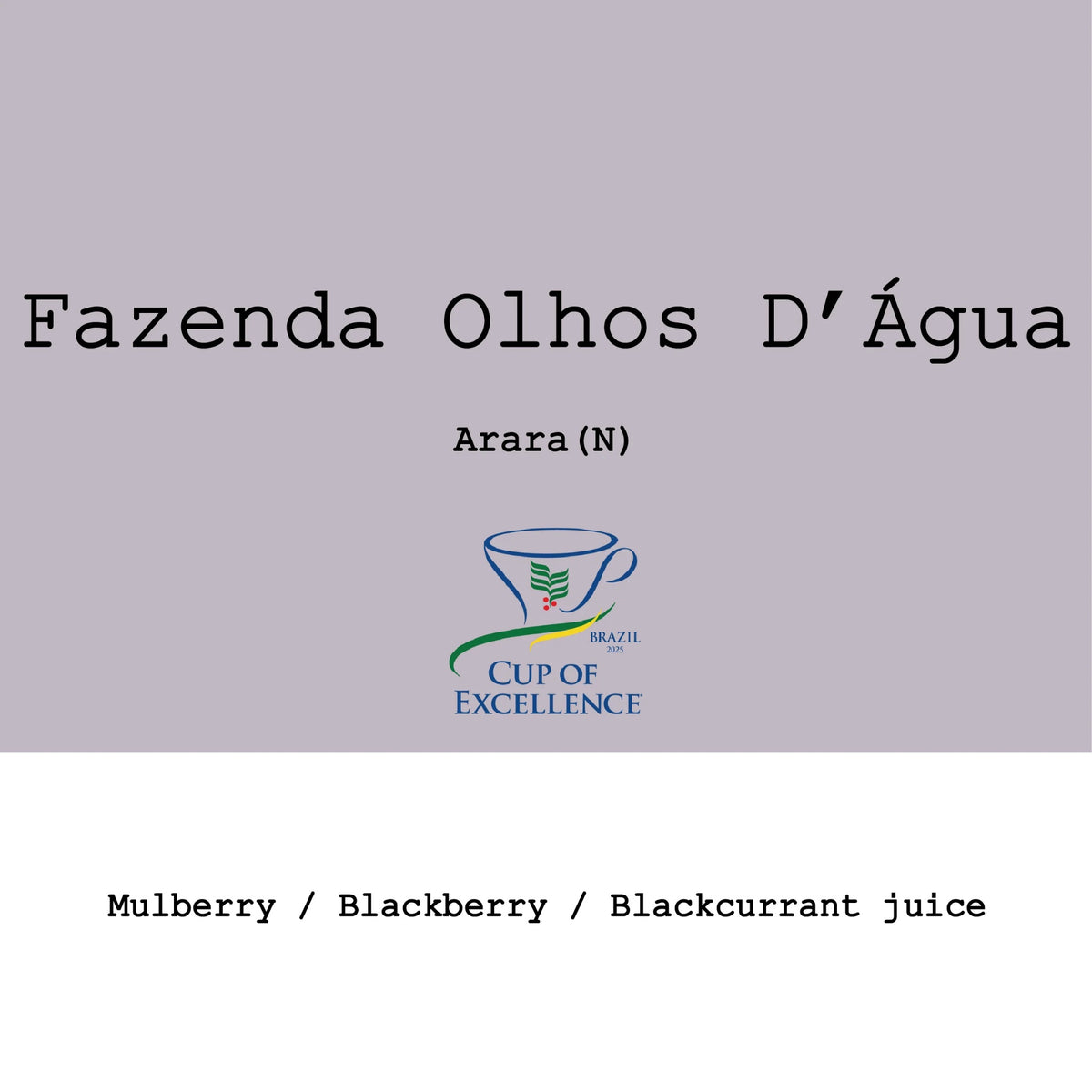 Goût & Co - Fazenda Olhos D'Água Arara Natural 2025 CoE Experimental #4 | Brazil