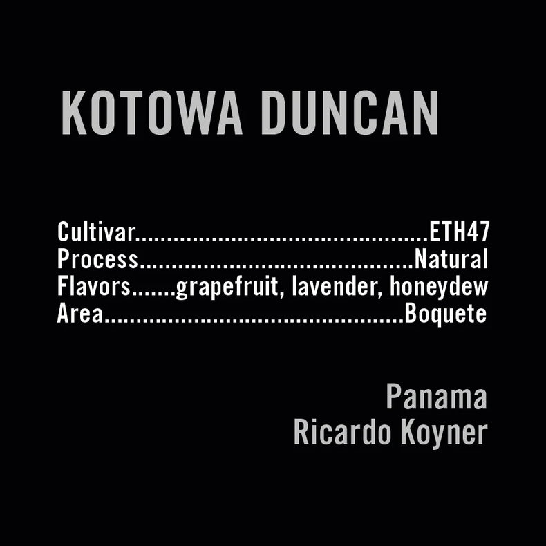 Apollon's Gold - 9th Anniversary Project - Kotowa Duncan ETH47 Natural | Panama