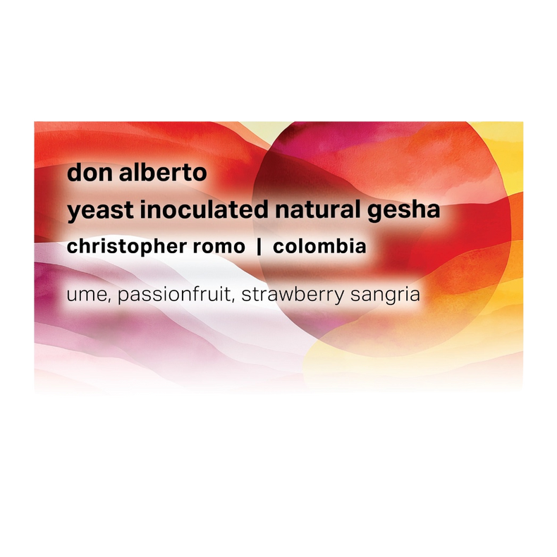 Moonwake Coffee Roasters - Don Alberto - Christopher Romo - Yeast Inoculated Natural Gesha | Colombia
