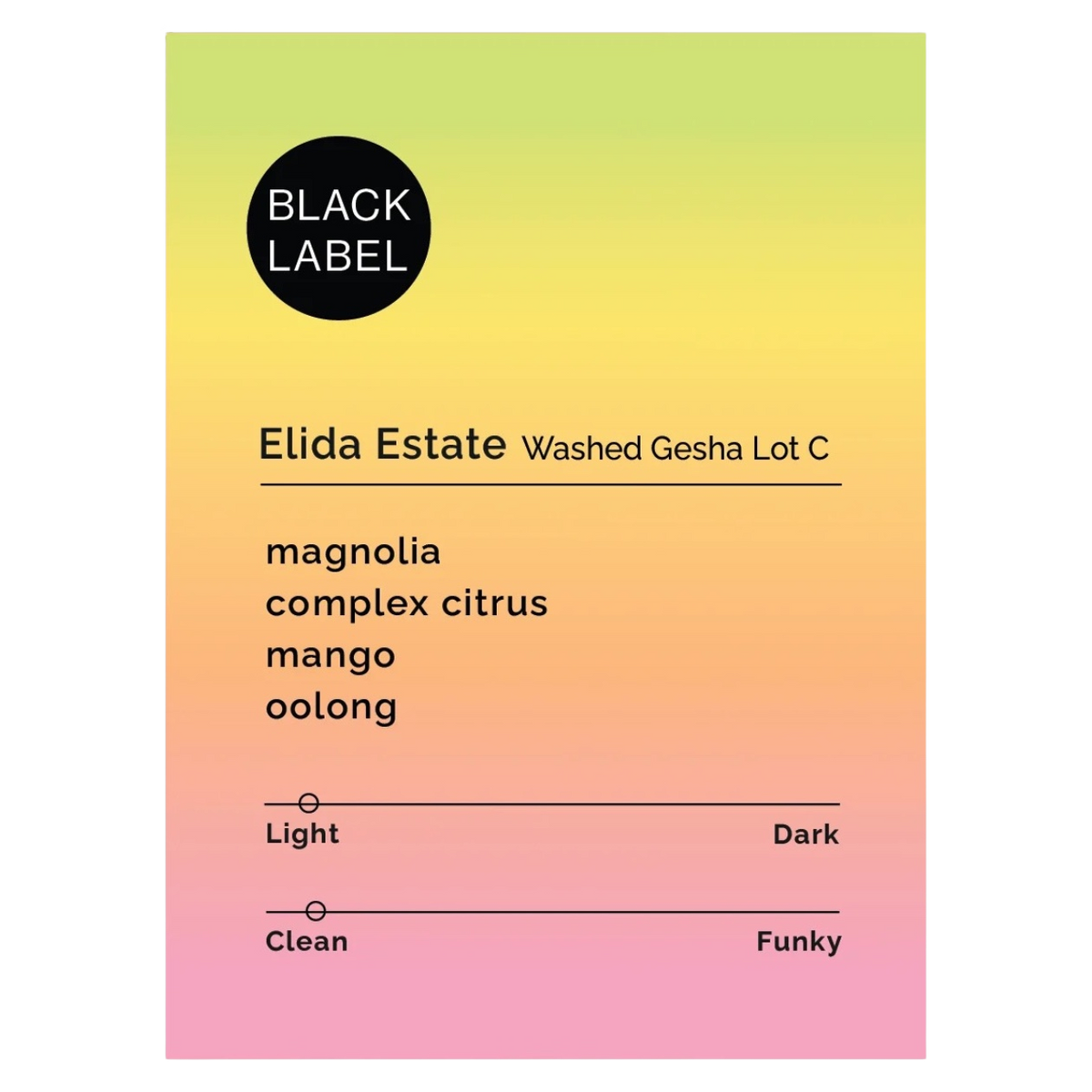 Black & White Roasters - Elida Estate - Washed Gesha Lot C | Panama