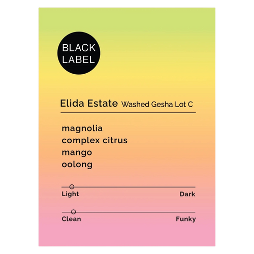 Black & White Roasters - Elida Estate - Washed Gesha Lot C | Panama
