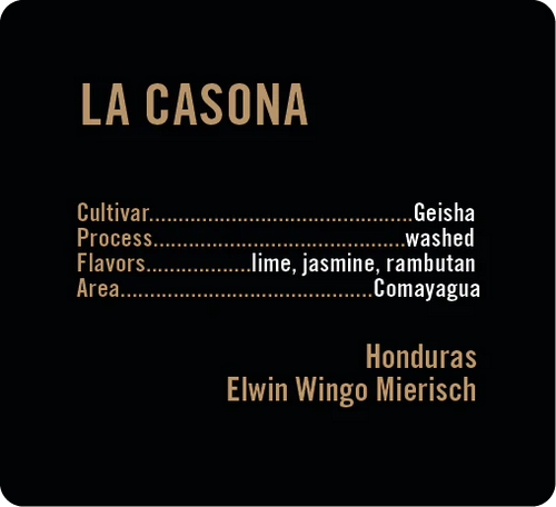 Apollon's Gold - La Casona - Washed Geisha | Honduras