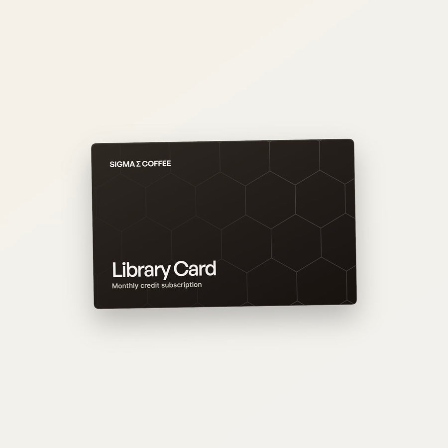 Sigma Coffee Library Card monthly credit subscription