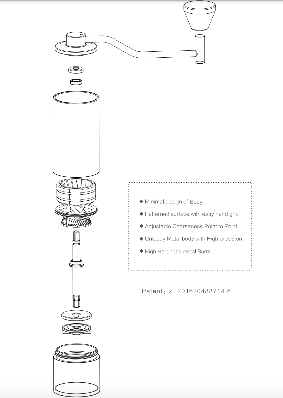 Timemore Chestnut Slim Plus Manual Coffee Grinder - Sigma Coffee UK