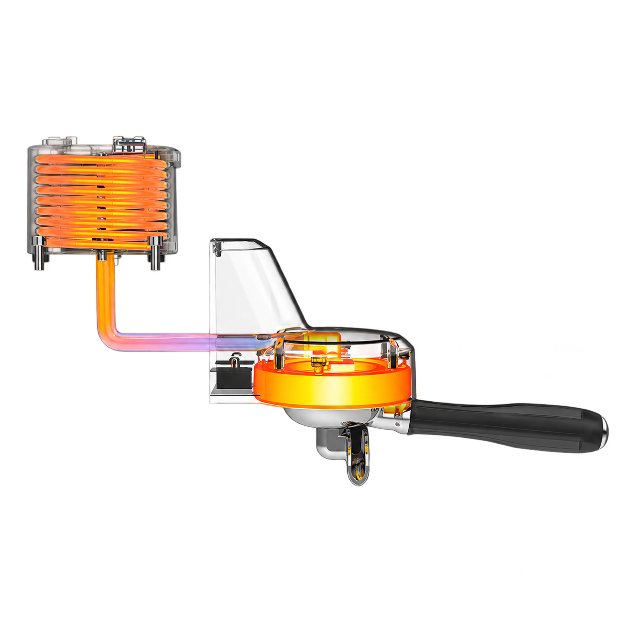Thermal-balance group head cutaway.